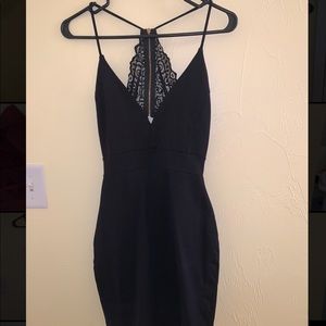 Windsor open back little black dress